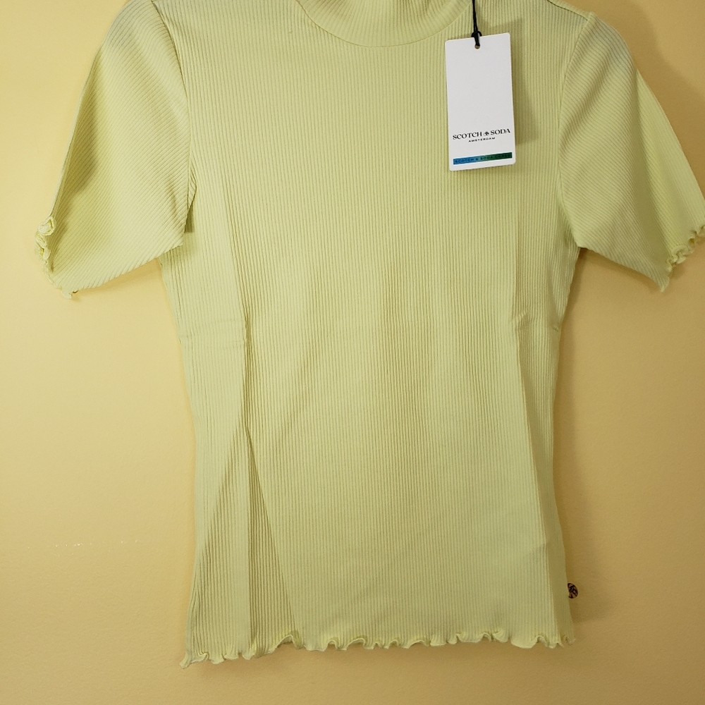 Scotch & Soda ribbed organic T SM NEW with tags